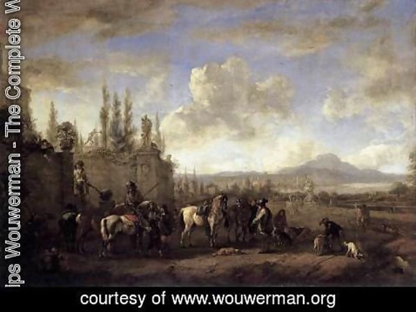 Philips Wouwerman - Setting out on the Hunt 1660-65