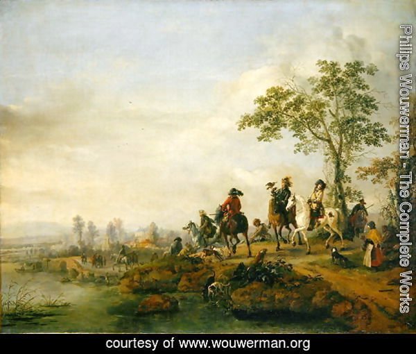 Falconers Return Home from the Hunt, 1658-60