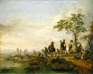 Philips Wouwerman - Falconers Return Home from the Hunt, 1658-60