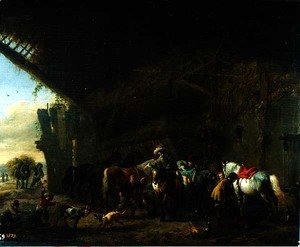 Philips Wouwerman - In Front of the Inn