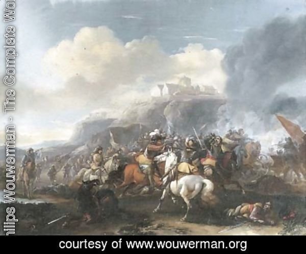 Philips Wouwerman - A cavalry skirmish 2
