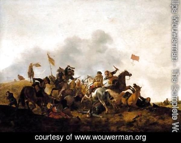 Philips Wouwerman - Cavalry Skirmish