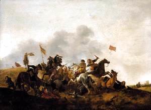 Philips Wouwerman - Cavalry Skirmish