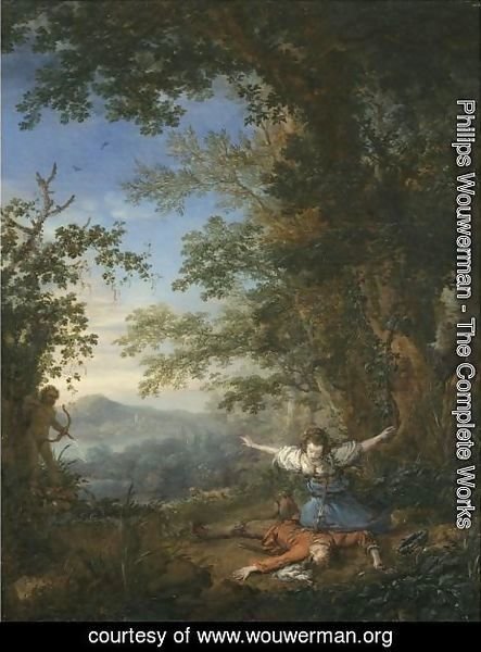 Pyramus And Thisbe In A Bosky Landscape