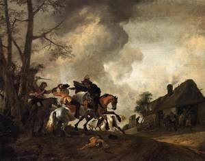 Philips Wouwerman - Battle on Horseback