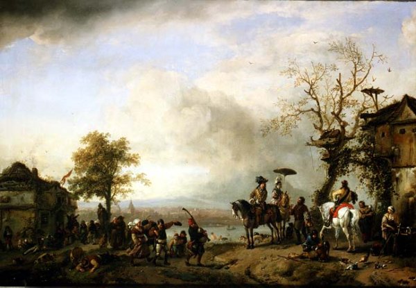 Landscape with Kermis (The Rustic Wedding) c.1653-59