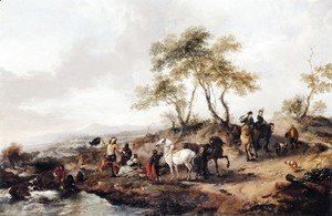 Philips Wouwerman - The Halt of the Hunting Party