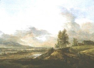 Landscape with fisherman