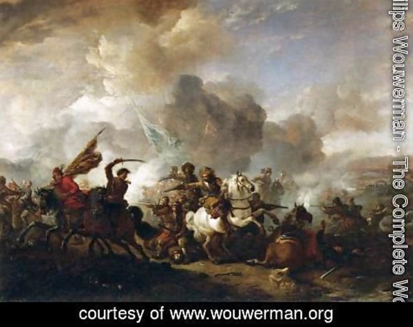 Philips Wouwerman - Skirmish of Horsemen between Orientals and Imperials