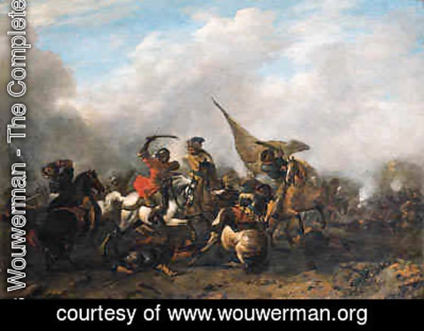 A cavalry skirmish